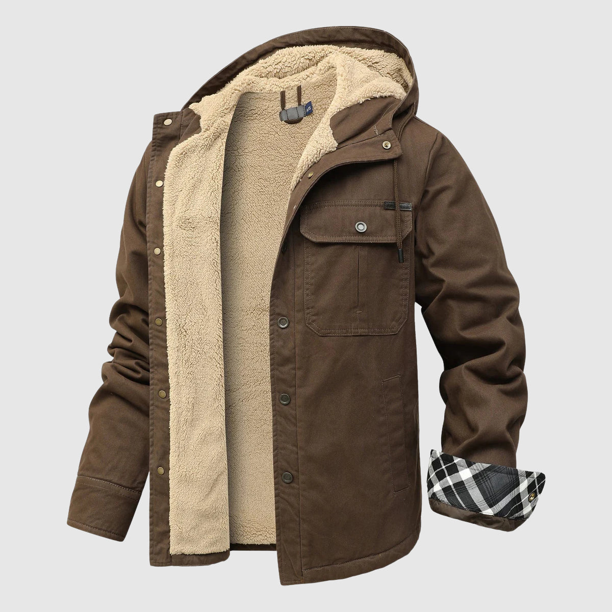 Lucio Men’s Fleece Jacket – Warm Sherpa-Lined Outdoor Coat