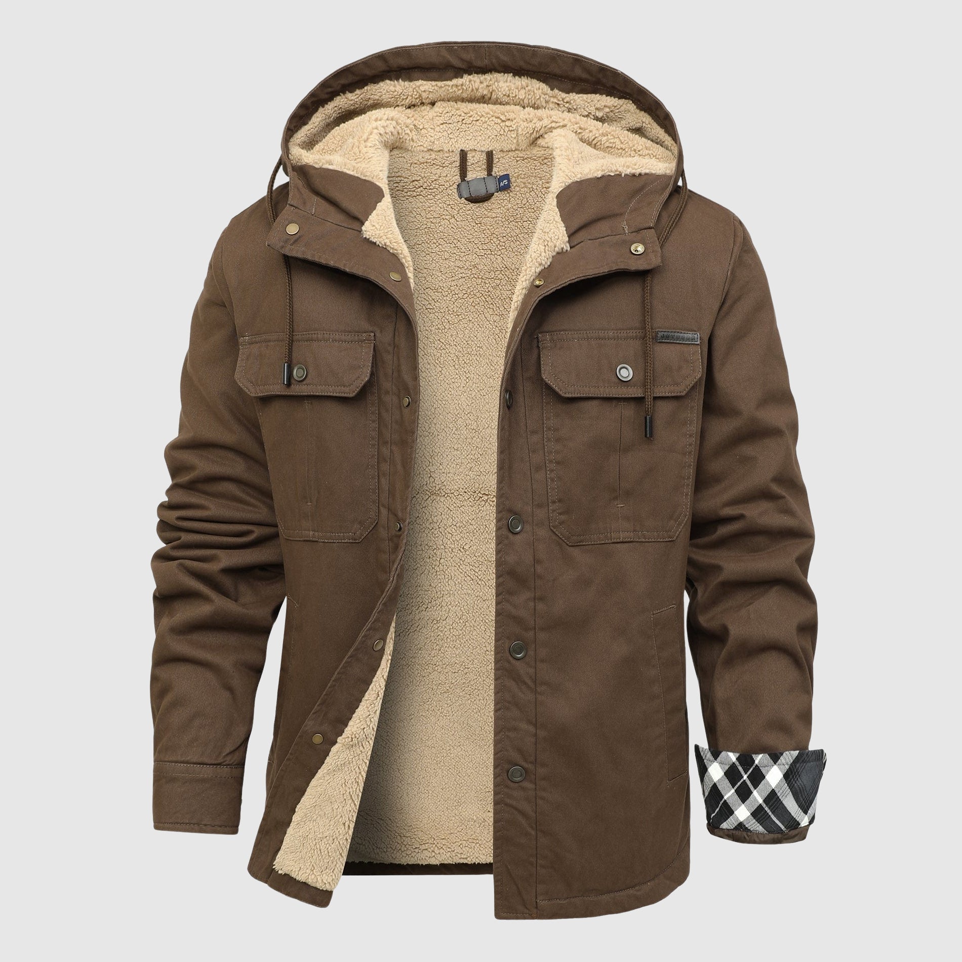 Lucio Men’s Fleece Jacket – Warm Sherpa-Lined Outdoor Coat
