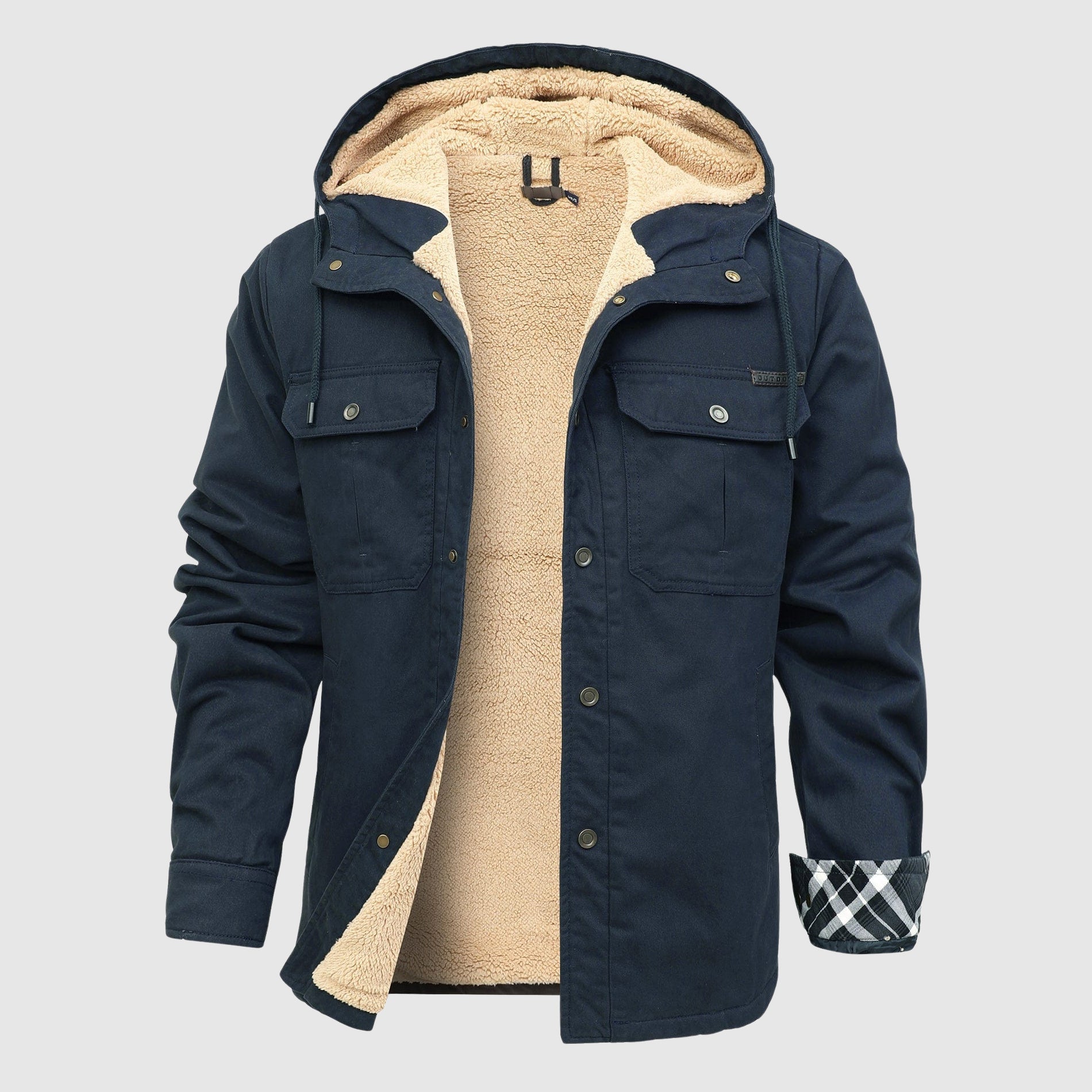 Lucio Men’s Fleece Jacket – Warm Sherpa-Lined Outdoor Coat