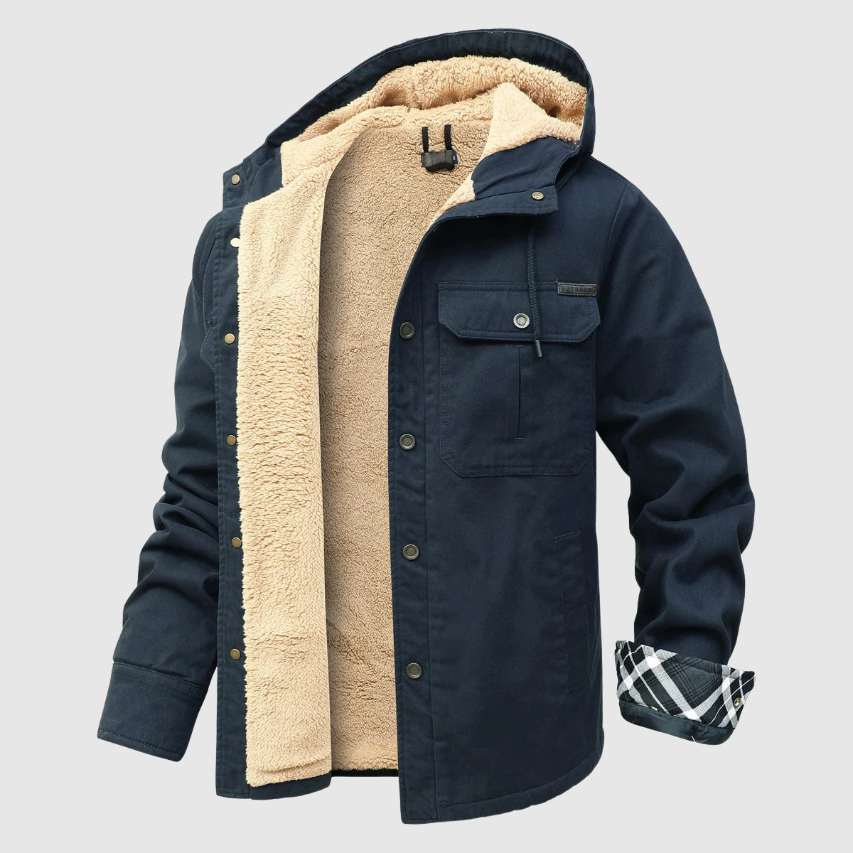 Lucio Men’s Fleece Jacket – Warm Sherpa-Lined Outdoor Coat