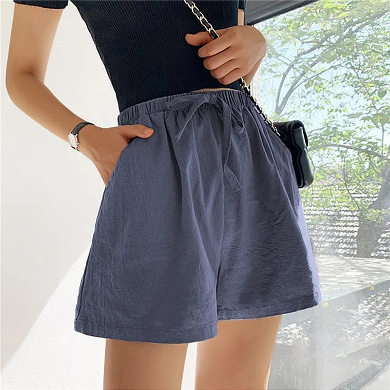 Lucia Linen Bohemian Tailored Shorts – Breathable Relaxed Summer Shorts