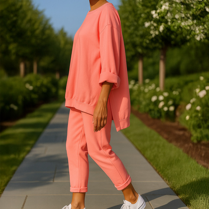 Zarina Lounge Set – Lightweight Cotton Blend with Relaxed Fit for Warmer Days