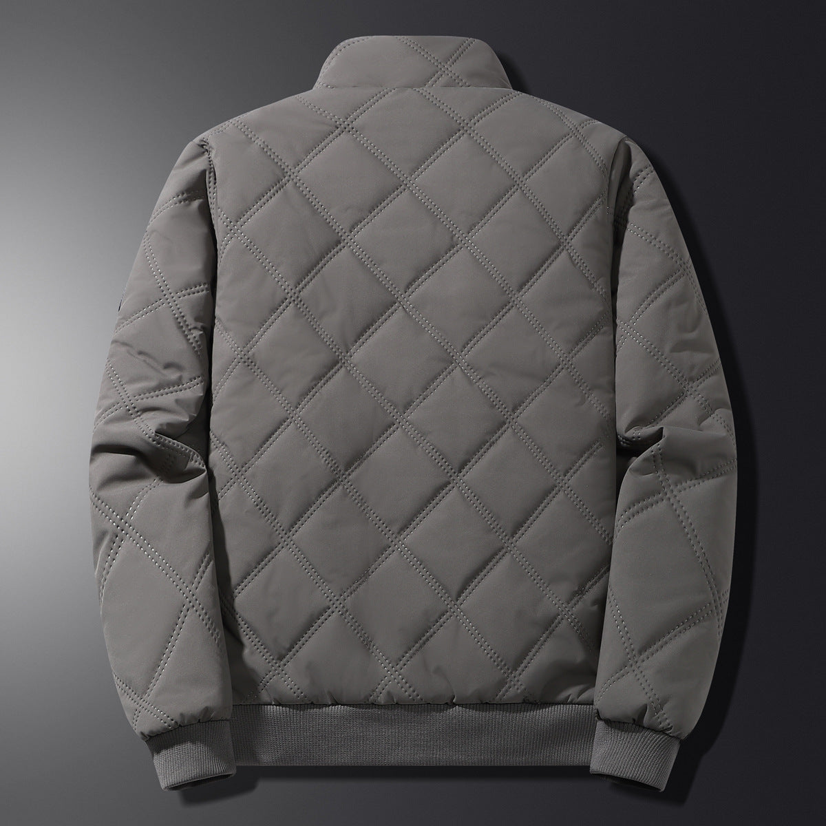 Calder Men’s Quilted Fleece Jacket – Windproof Diamond Pattern Winter Coat