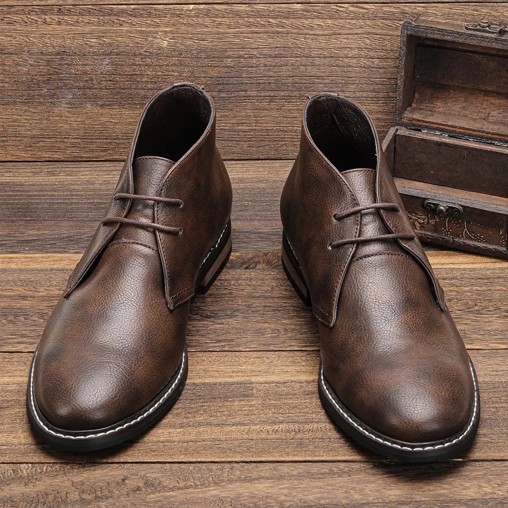 Salvatore Men’s Leather Chukka Boots – Handcrafted Genuine Leather with Cushioned Insole