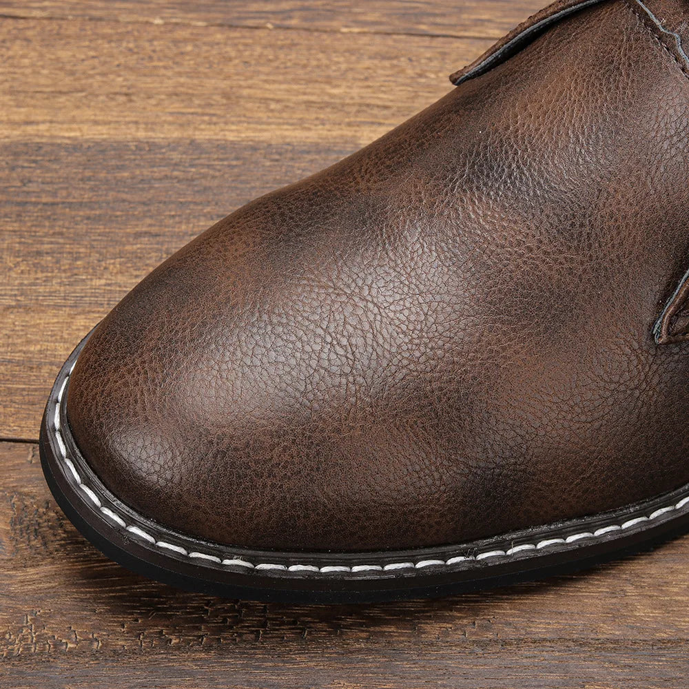 Salvatore Men’s Leather Chukka Boots – Handcrafted Genuine Leather with Cushioned Insole