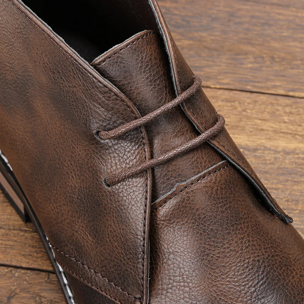 Salvatore Men’s Leather Chukka Boots – Handcrafted Genuine Leather with Cushioned Insole