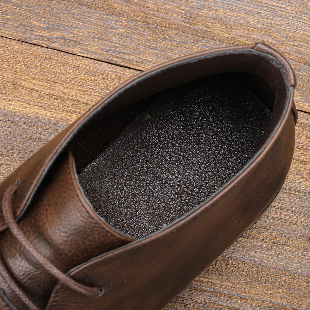 Salvatore Men’s Leather Chukka Boots – Handcrafted Genuine Leather with Cushioned Insole