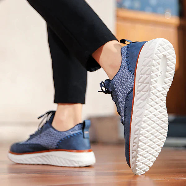 Oslo Men’s Trainers – Genuine Leather with Breathable Lightweight Comfort