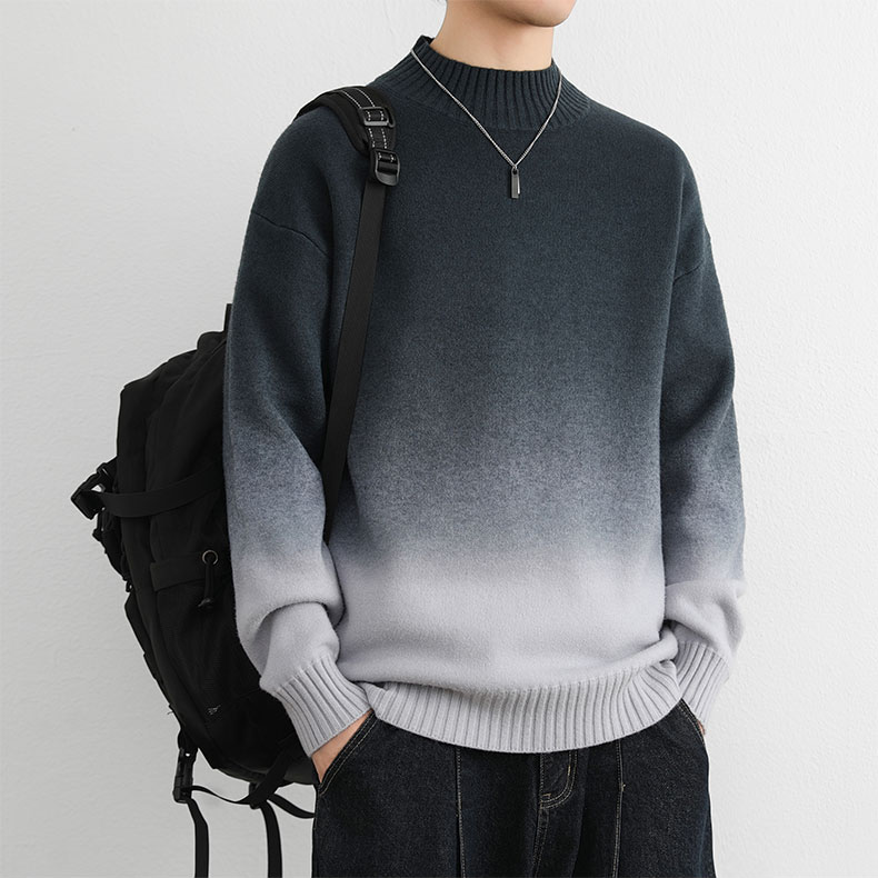 Sebastian Men’s Knit Sweater – Ombré Gradient Design Jumper