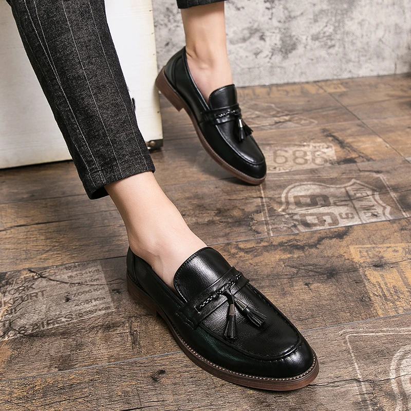 Paolo Men’s Loafers – Tassel Detail Leather Loafers