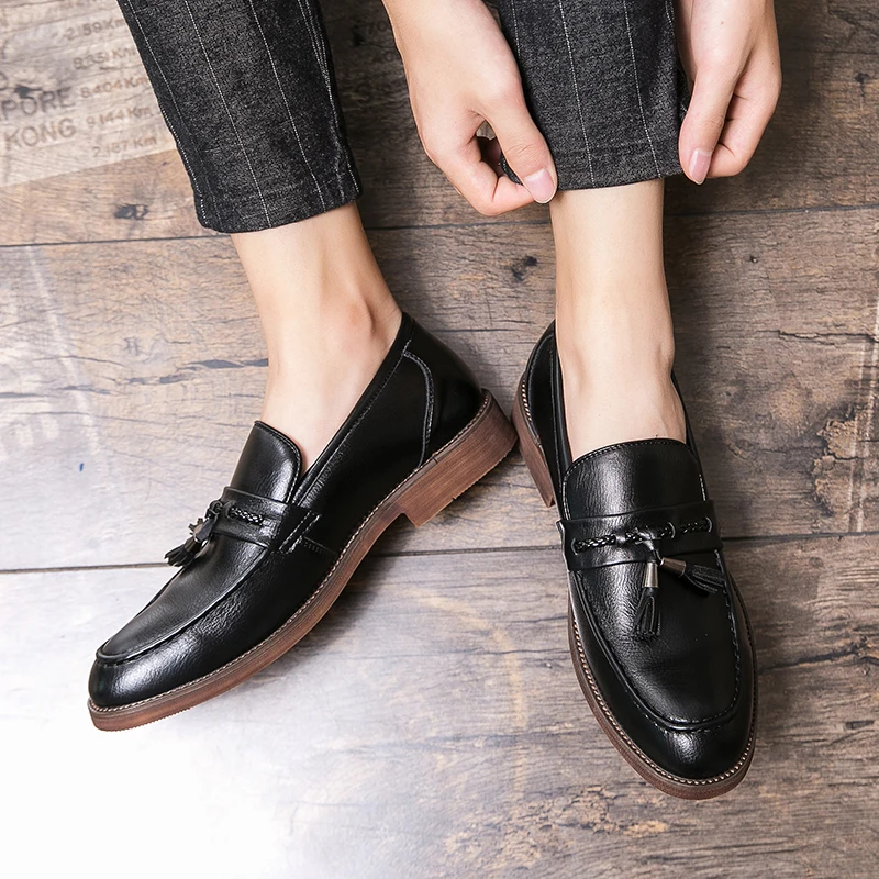 Paolo Men’s Loafers – Tassel Detail Leather Loafers