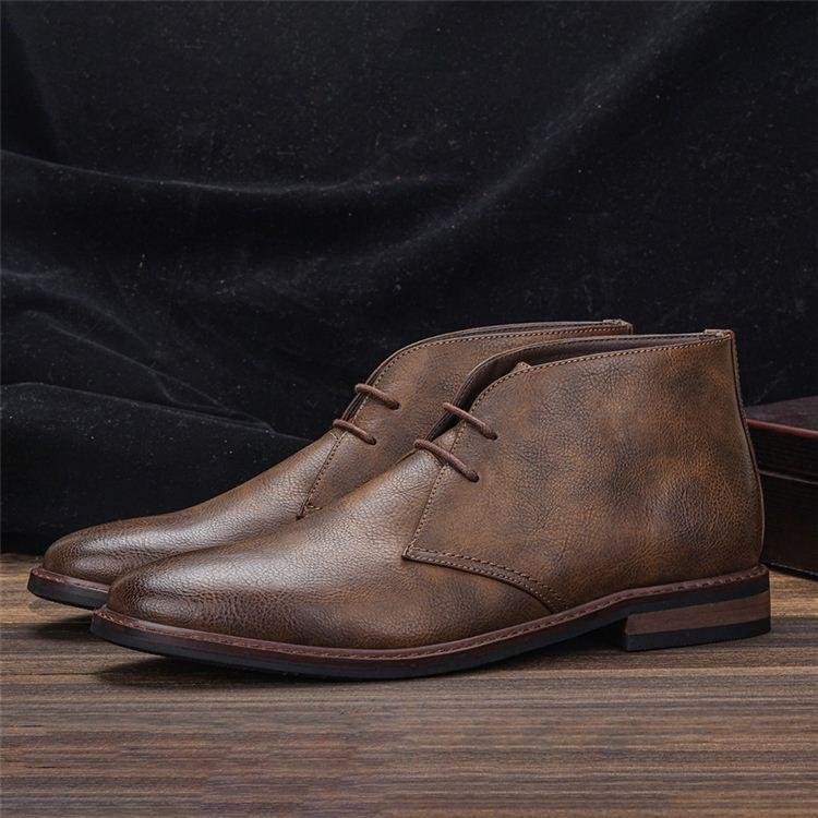 Salvatore Men’s Leather Chukka Boots – Handcrafted Genuine Leather with Cushioned Insole