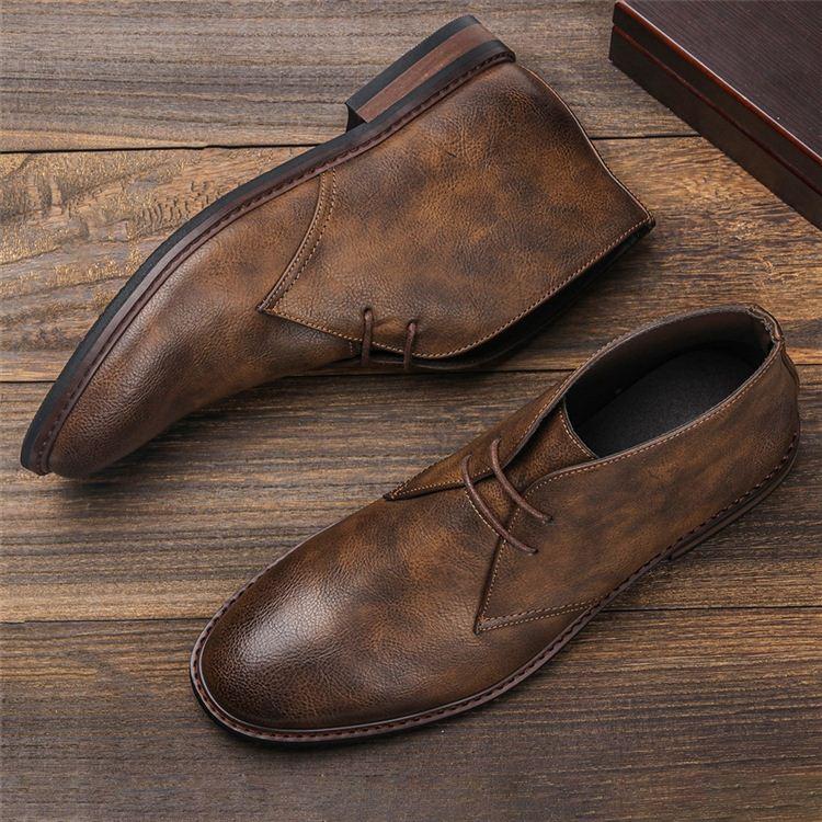 Salvatore Men’s Leather Chukka Boots – Handcrafted Genuine Leather with Cushioned Insole
