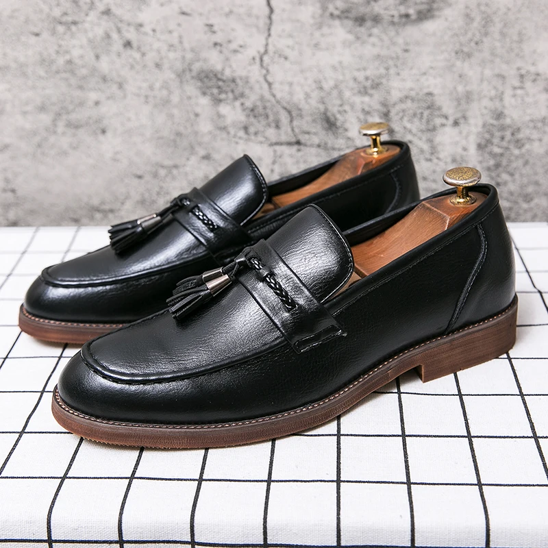 Paolo Men’s Loafers – Tassel Detail Leather Loafers