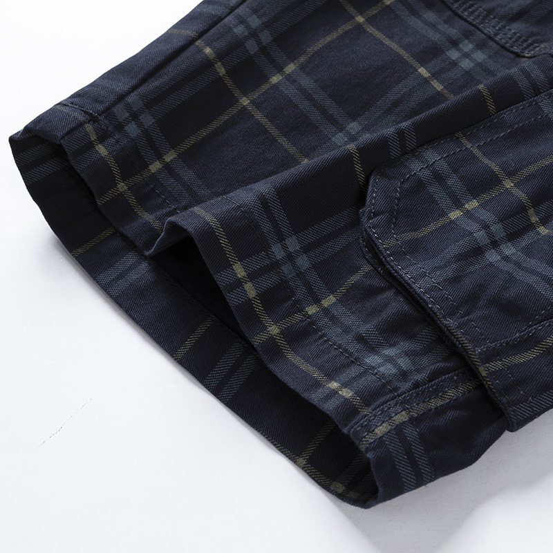 Armando Cotton Blend Check Cargo Shorts – Lightweight Belted Summer Shorts