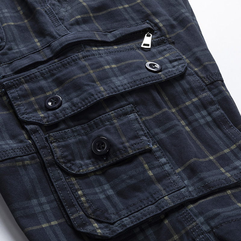 Armando Cotton Blend Check Cargo Shorts – Lightweight Belted Summer Shorts