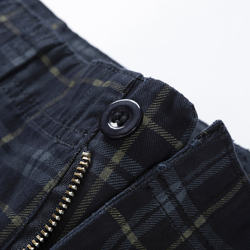 Armando Cotton Blend Check Cargo Shorts – Lightweight Belted Summer Shorts