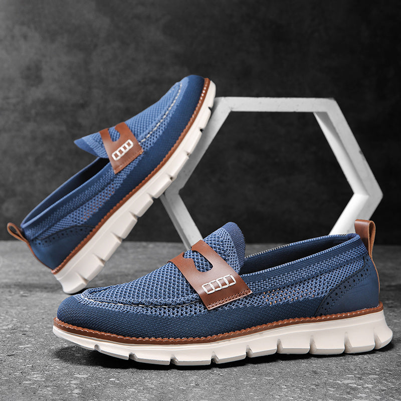 Renato Men’s Loafers – Comfort Breathable Mesh Slip-On Shoes
