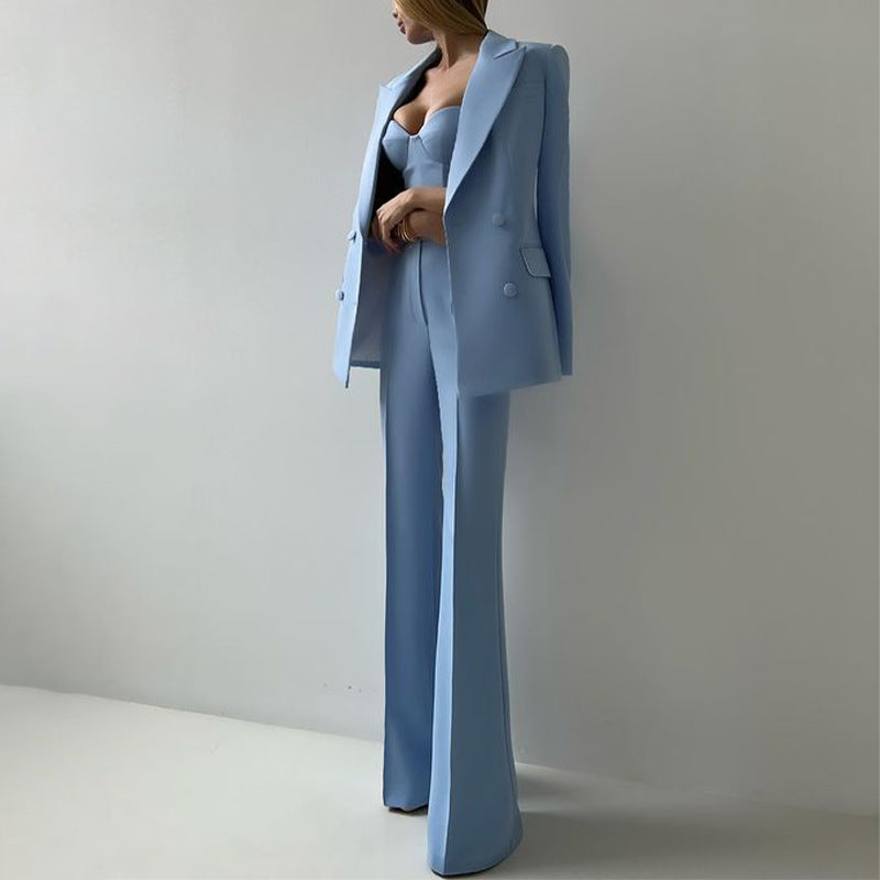 Alana Women’s Suit Set – Tailored Blazer & High-Waist Trousers