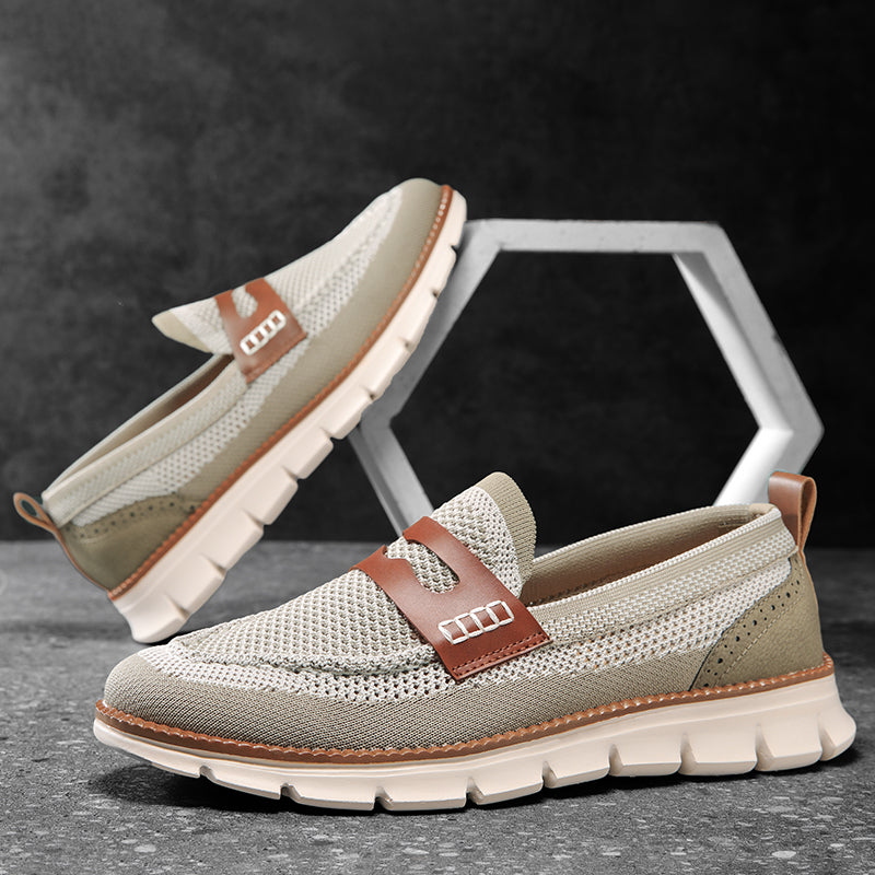Renato Men’s Loafers – Comfort Breathable Mesh Slip-On Shoes