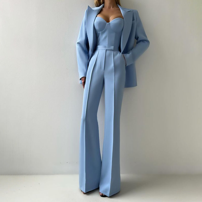 Alana Women’s Suit Set – Tailored Blazer & High-Waist Trousers