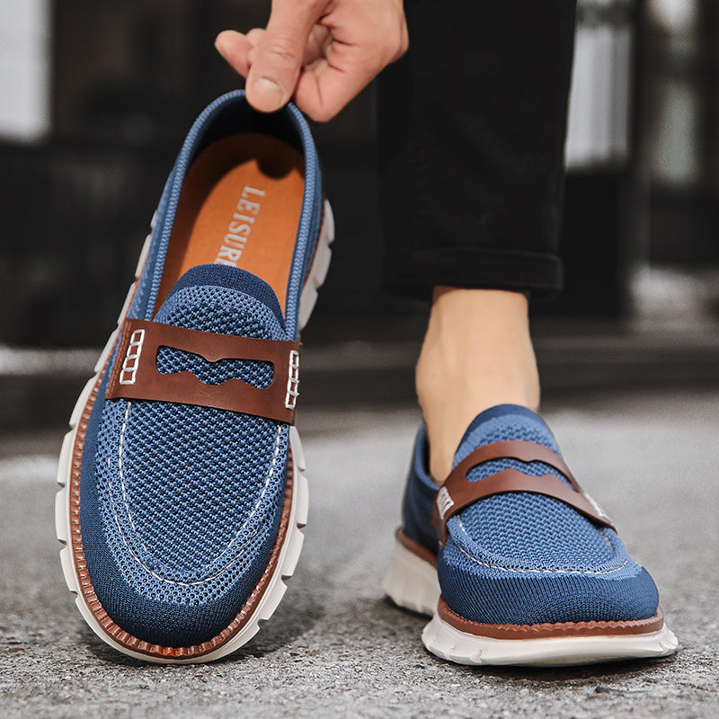 Renato Men’s Loafers – Comfort Breathable Mesh Slip-On Shoes