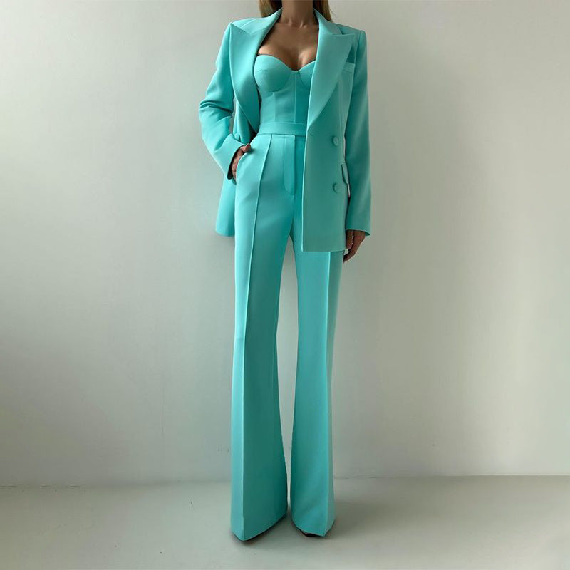 Alana Women’s Suit Set – Tailored Blazer & High-Waist Trousers