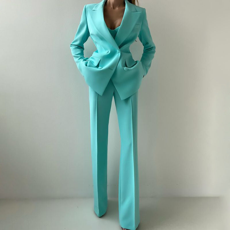 Alana Women’s Suit Set – Tailored Blazer & High-Waist Trousers