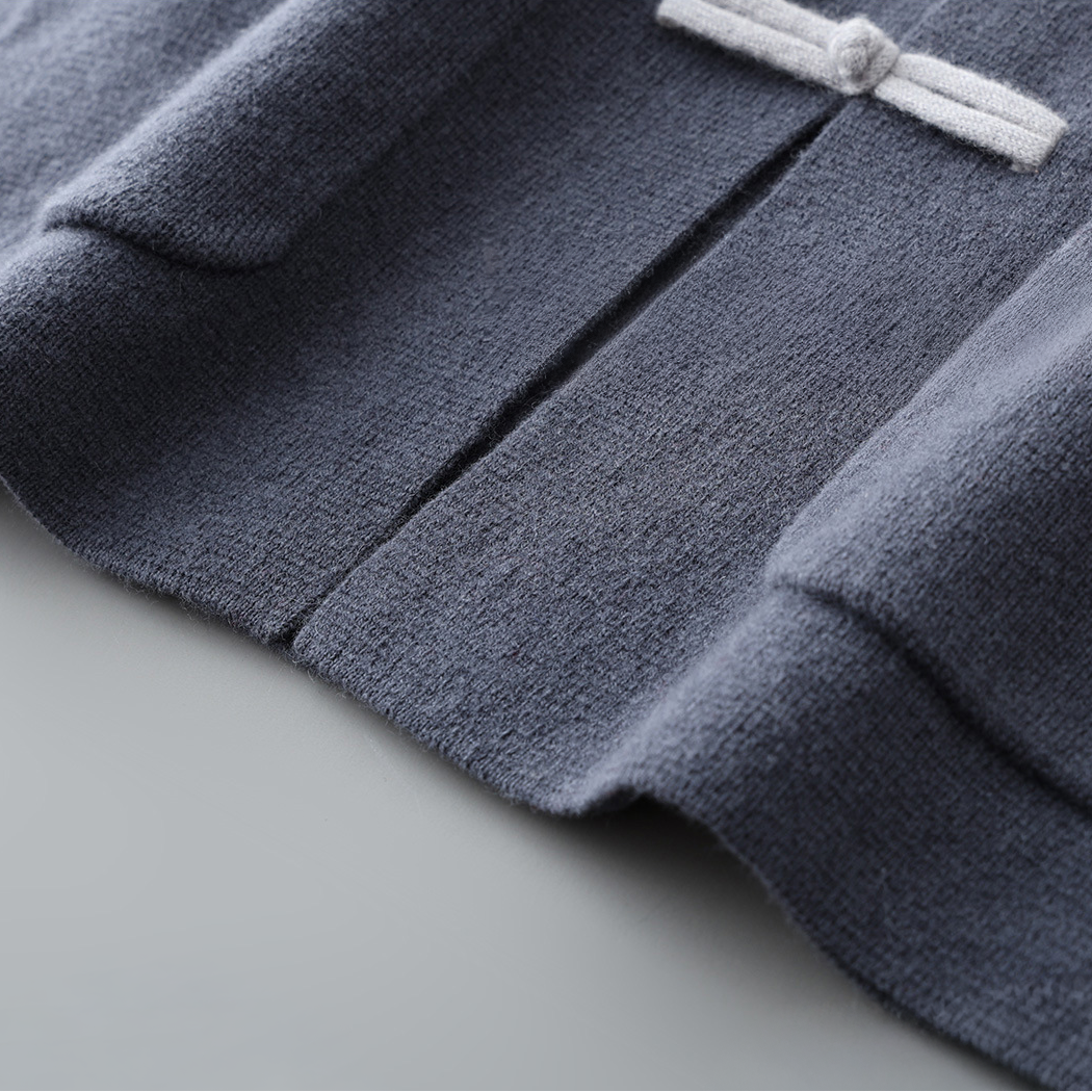 Soren Mandarin Knit Cardigan – Traditional Toggle Front Layer