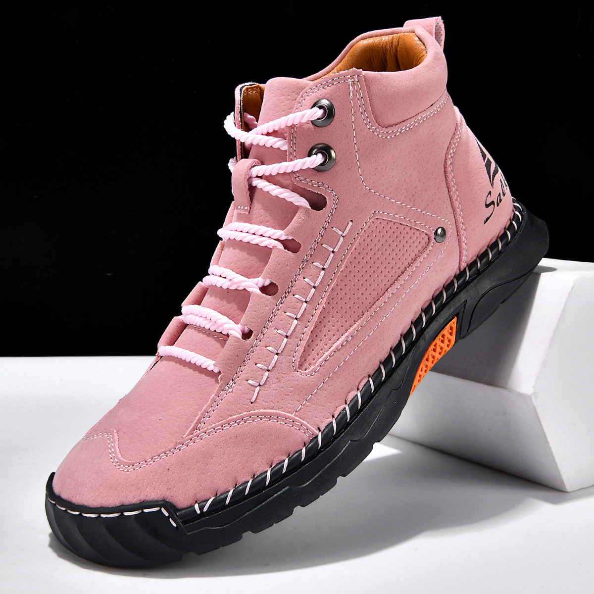 Monroe Nubuck Leather Lace-Up Trainers – Waterproof Breathable Casual Shoes