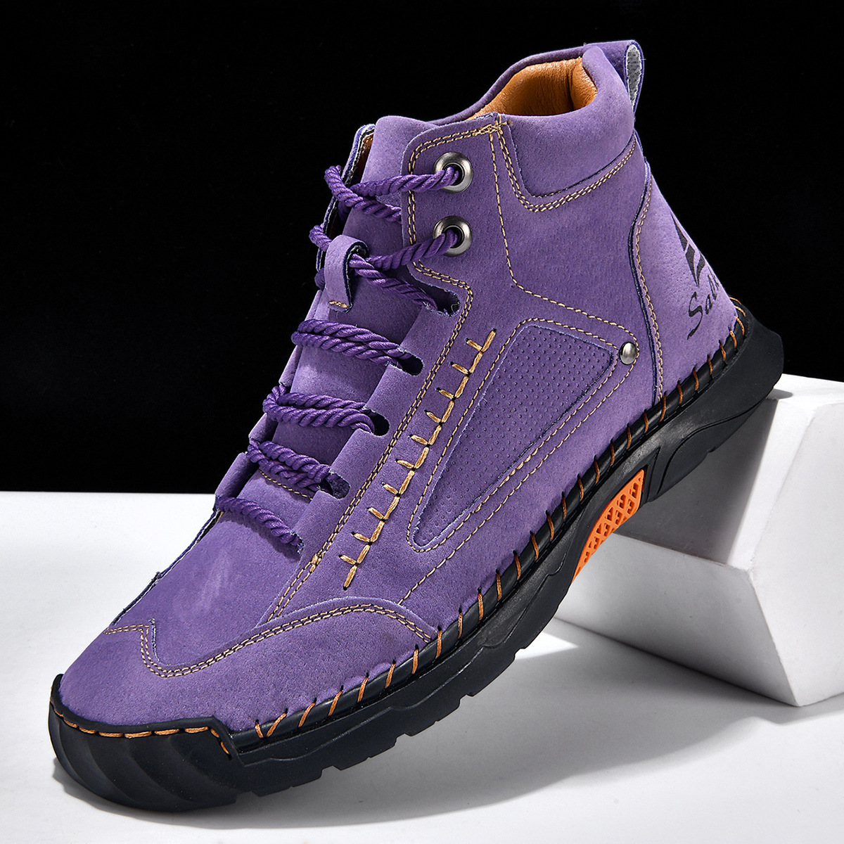 Monroe Nubuck Leather Lace-Up Trainers – Waterproof Breathable Casual Shoes