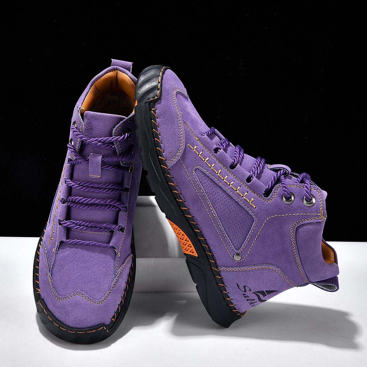 Monroe Nubuck Leather Lace-Up Trainers – Waterproof Breathable Casual Shoes