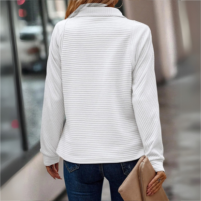 Bria Women's Half-Zip Sweater – Soft Knit Pullover with Relaxed Fit for Casual Layering