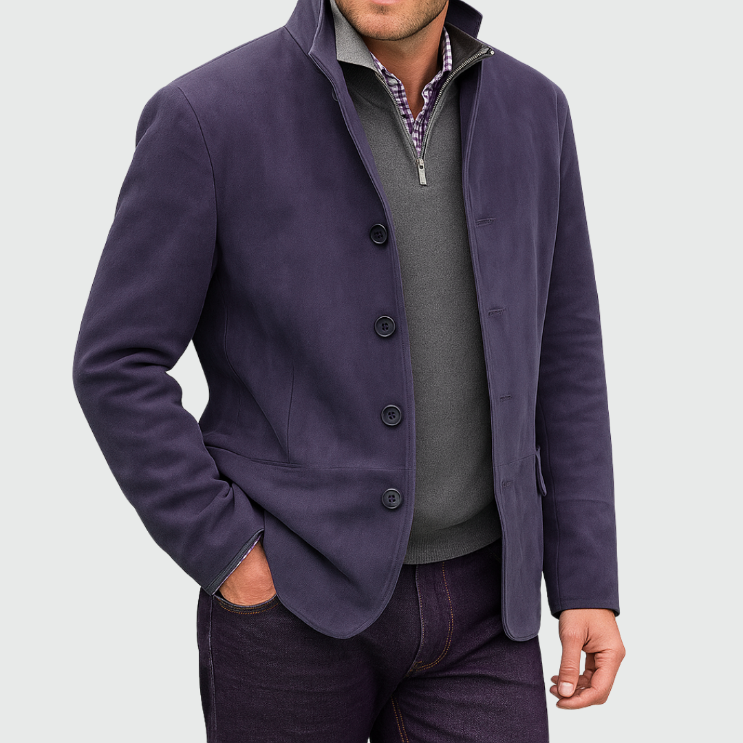 Gordon Men’s Jacket – Smooth Structured Casual Blazer