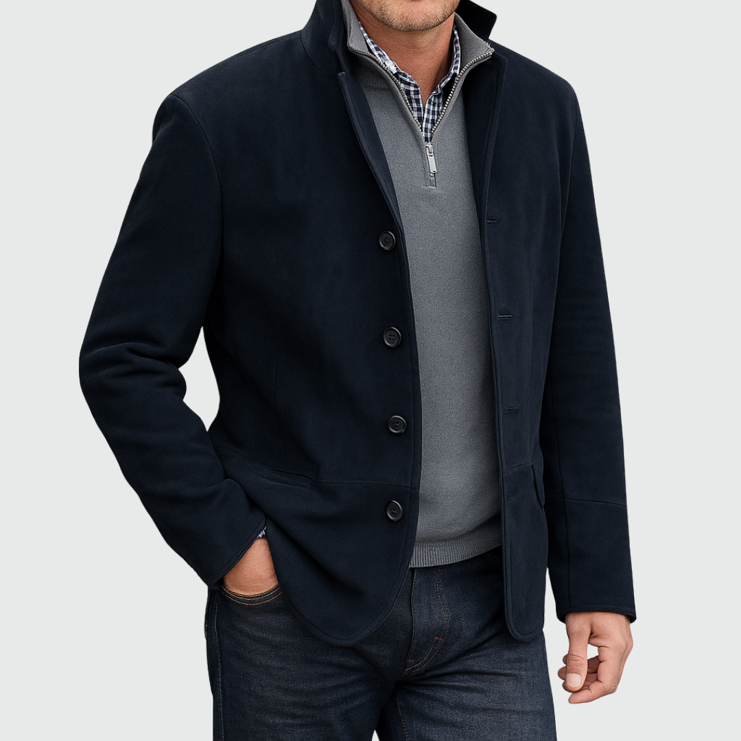 Gordon Men’s Jacket – Smooth Structured Casual Blazer