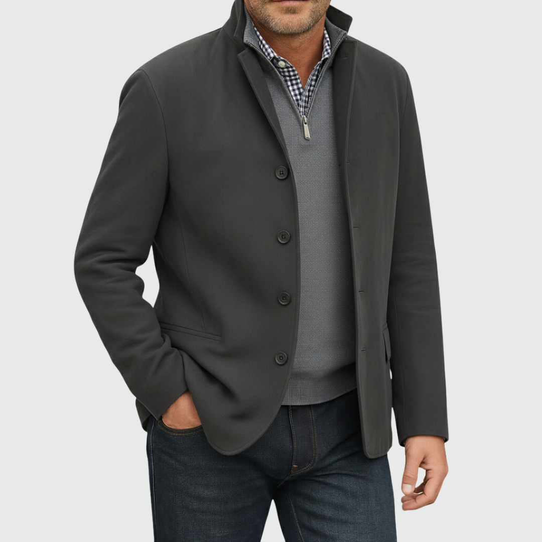 Gordon Men’s Jacket – Smooth Structured Casual Blazer