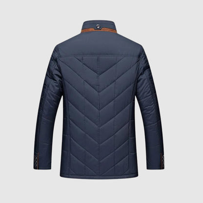 Elliot Men’s Quilted Winter Jacket – Padded Polyester with Fleece-Lined Collar