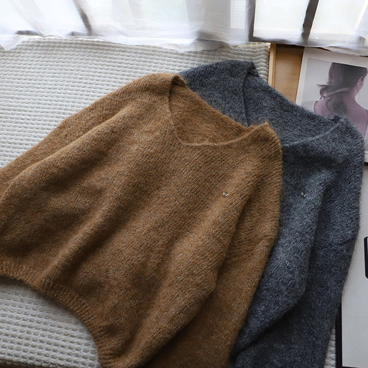 Mariah Soft Knit V-Neck Sweater – Silken Touch & Effortless Drape