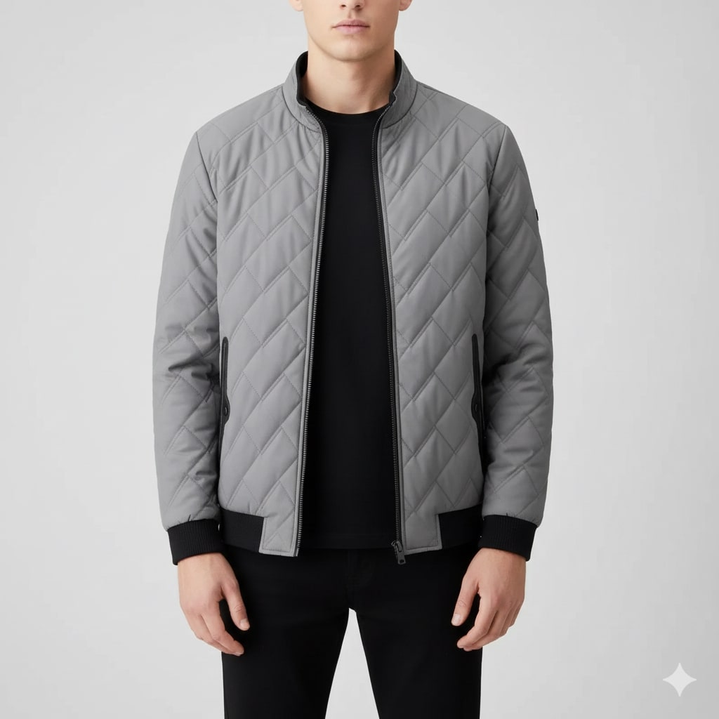 Rodeo Men’s Quilted Jacket – Lightweight Diamond Quilted Jacket