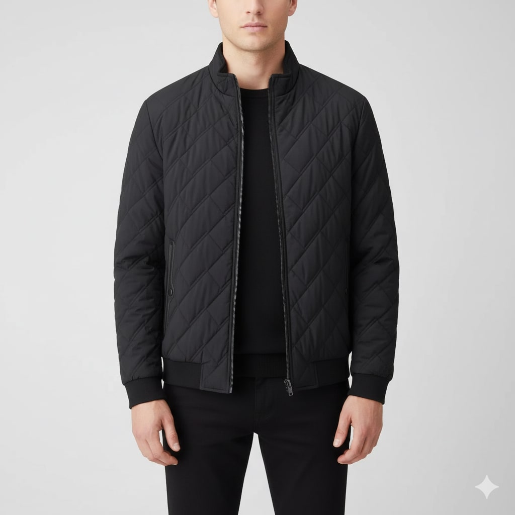 Rodeo Men’s Quilted Jacket – Lightweight Diamond Quilted Jacket