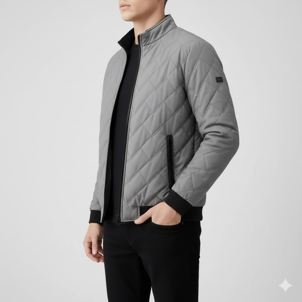 Rodeo Men’s Quilted Jacket – Lightweight Diamond Quilted Jacket