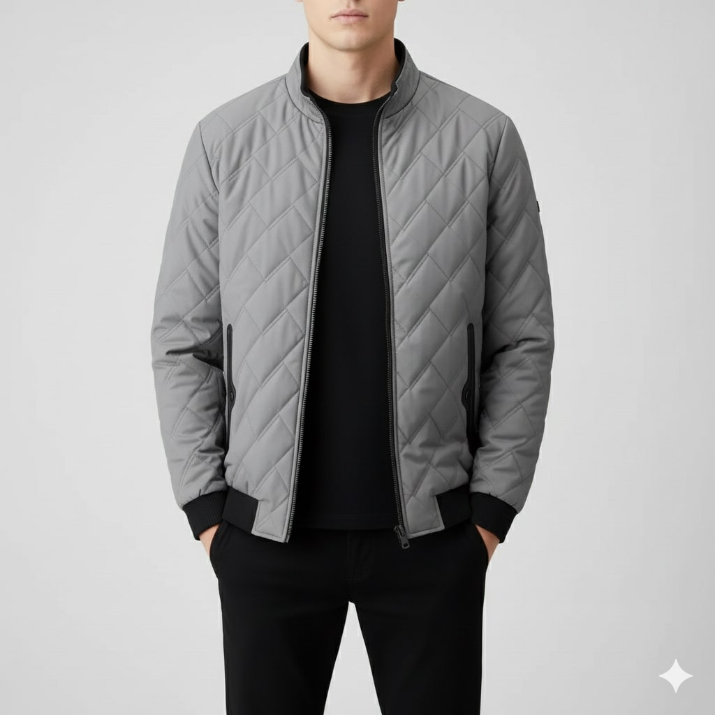 Rodeo Men’s Quilted Jacket – Lightweight Diamond Quilted Jacket