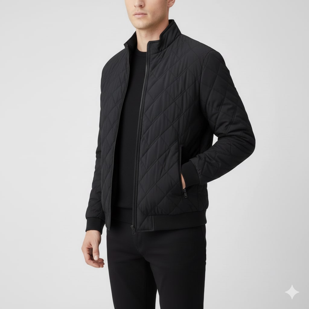 Rodeo Men’s Quilted Jacket – Lightweight Diamond Quilted Jacket