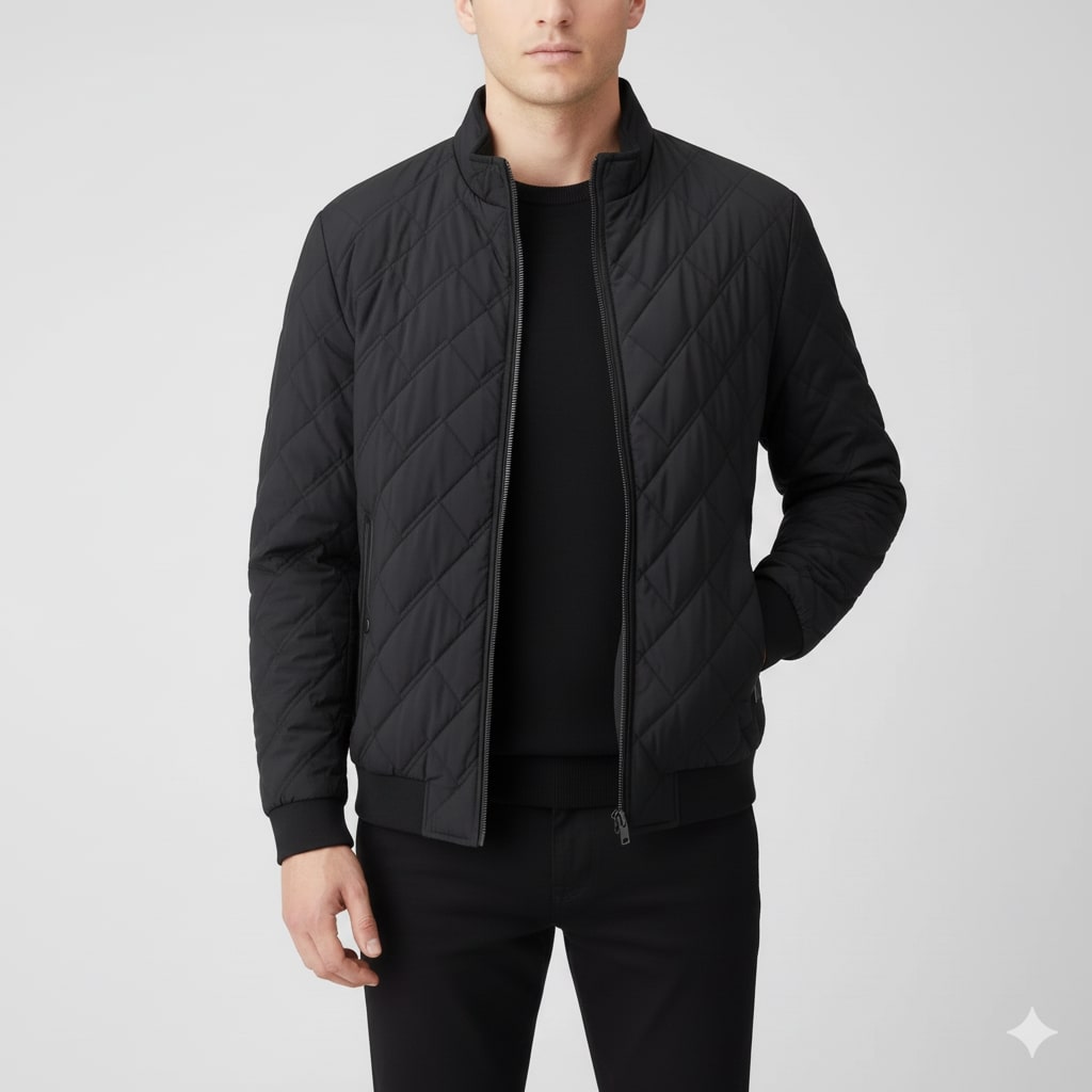 Rodeo Men’s Quilted Jacket – Lightweight Diamond Quilted Jacket