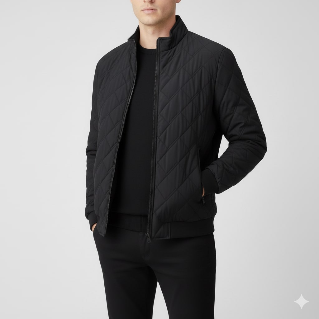 Rodeo Men’s Quilted Jacket – Lightweight Diamond Quilted Jacket