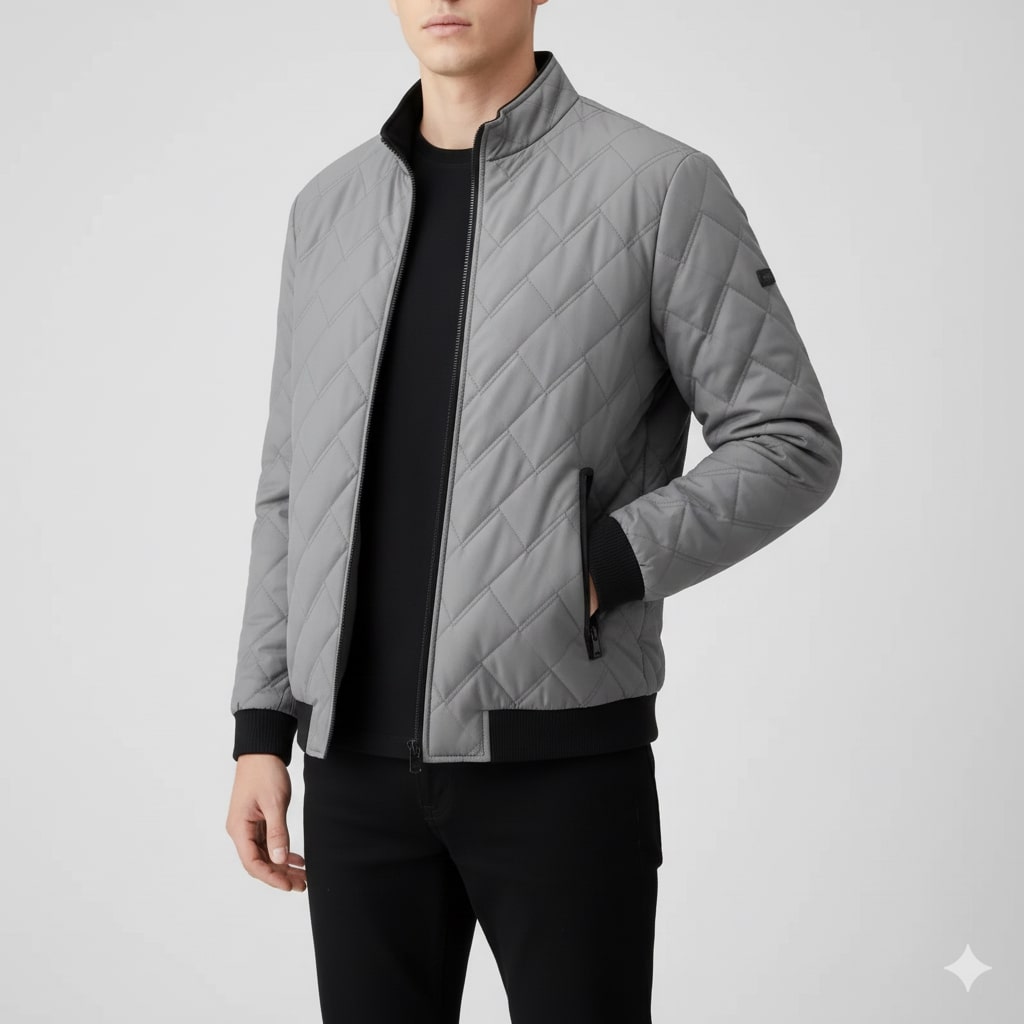 Rodeo Men’s Quilted Jacket – Lightweight Diamond Quilted Jacket