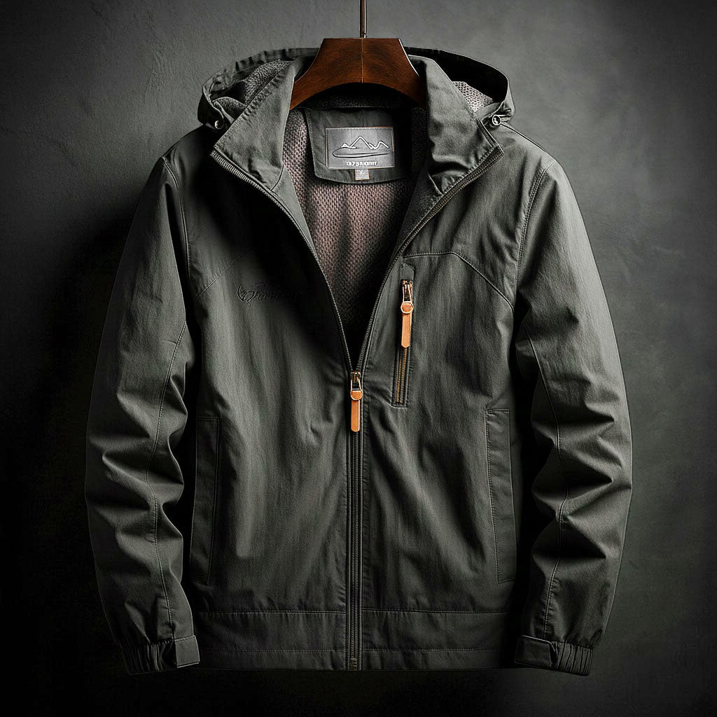 Florian Men’s Lightweight Weather Jacket – Windproof Shell Jacket