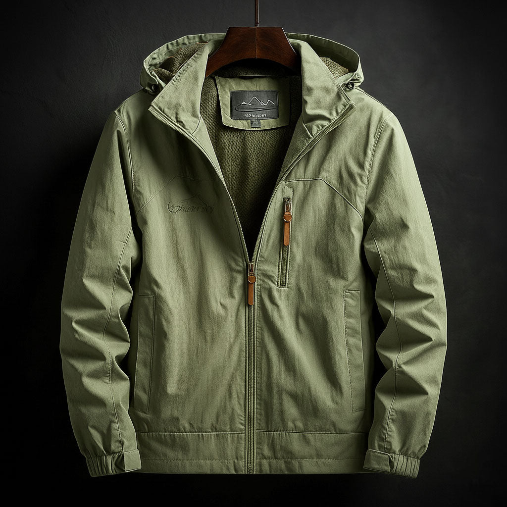 Florian Men’s Lightweight Weather Jacket – Windproof Shell Jacket