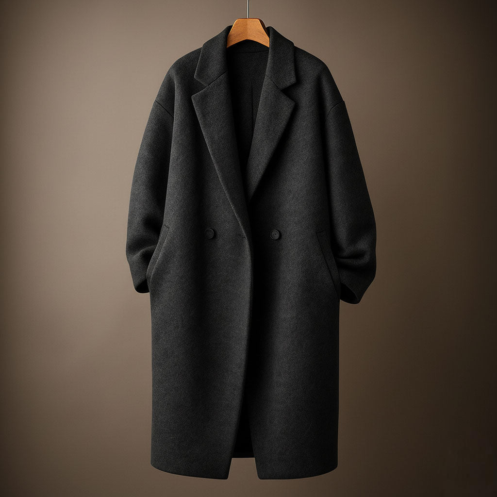 Arjen Women’s Wool Overcoat – Double-Breasted Wool-Blend Coat