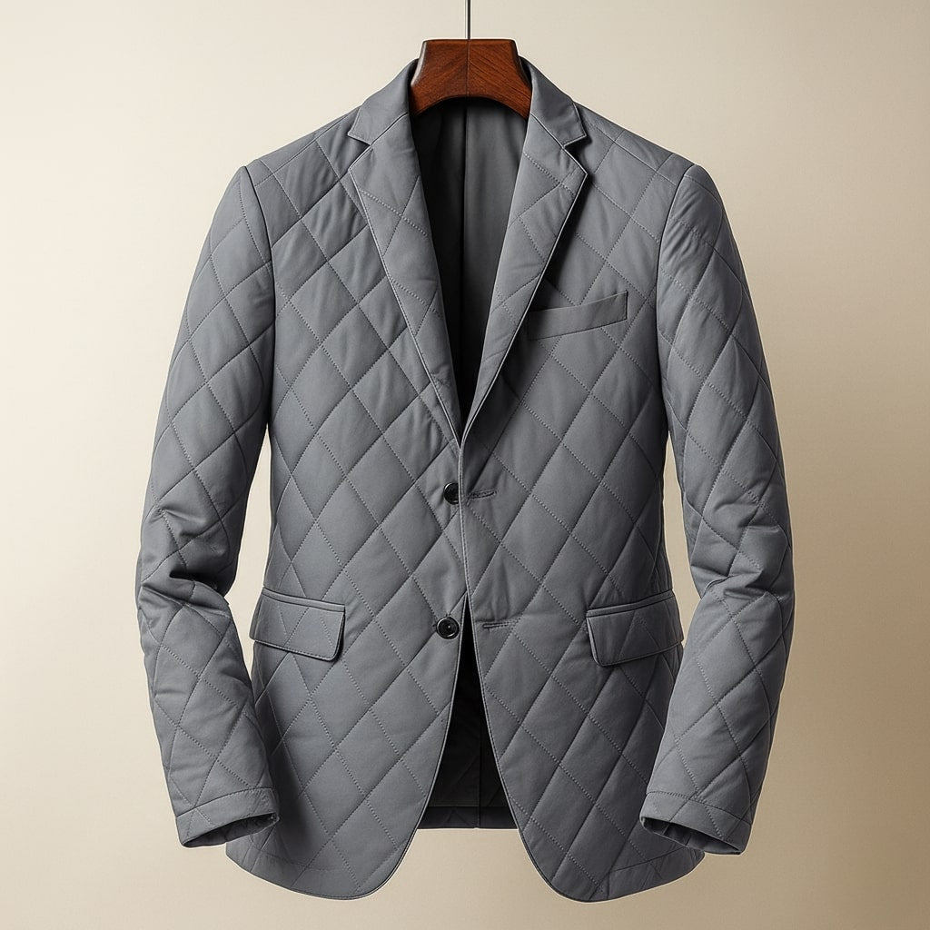 Briones Men’s Quilted Down Blazer – Lightweight Insulated Tailored Jacket